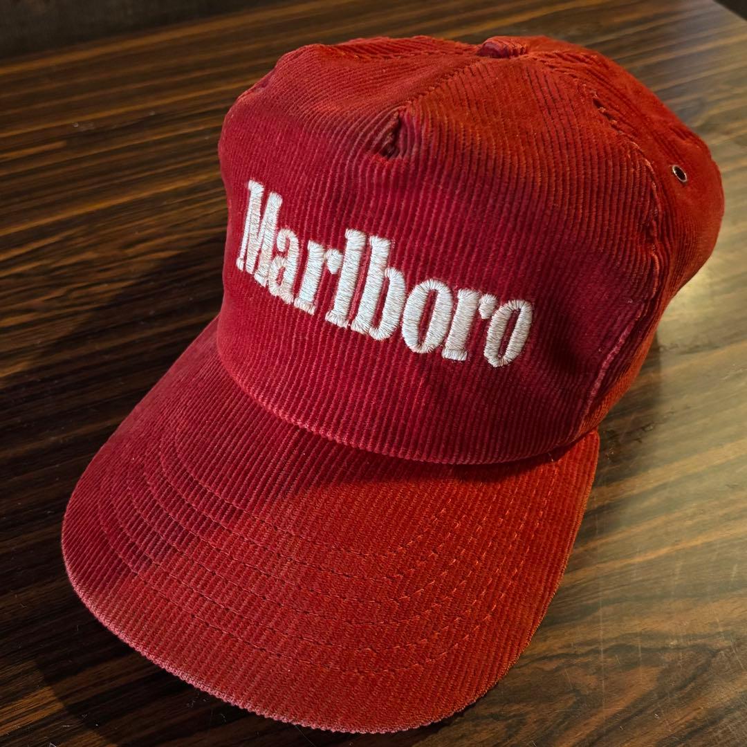古着 80s〜 USA製 Marlboro キャップ コーデュロイ