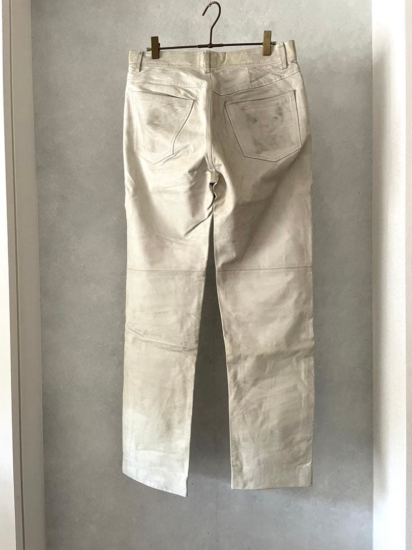 旬のレザー A.P.C. LEATHER PANTS ホワイト フランス製 32