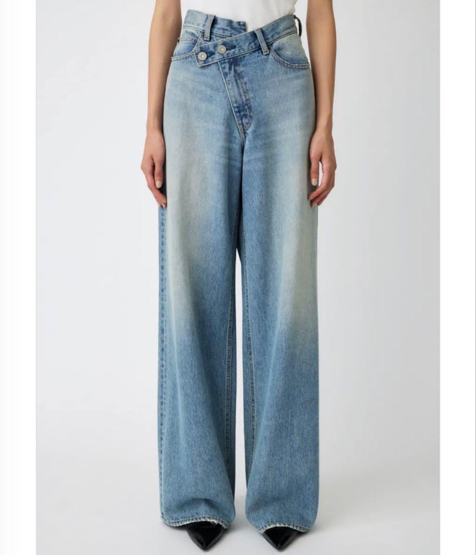 新品 MOUSSY CROSS WAIST WIDE ストレート 1