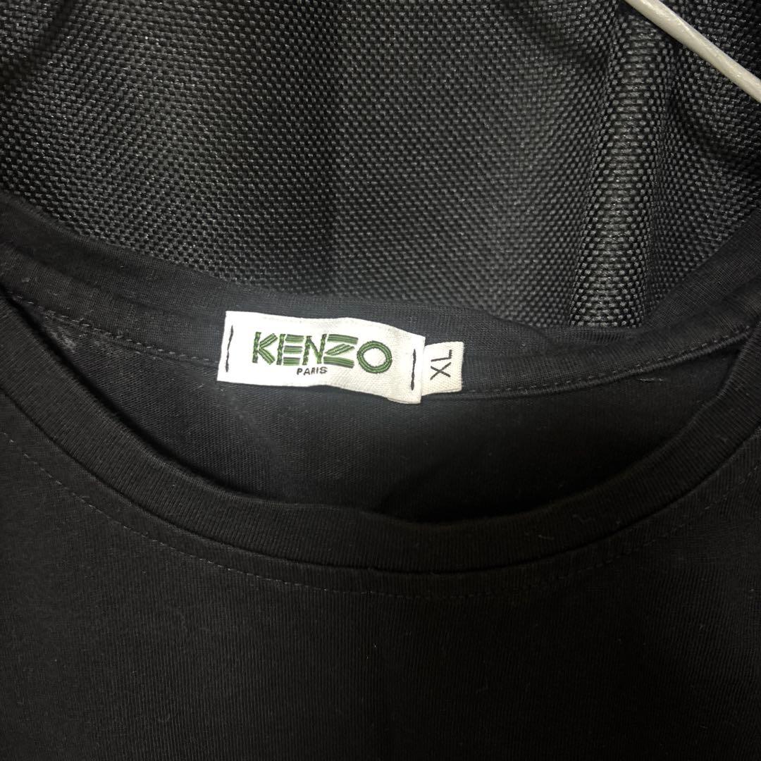 KENZO トラ刺繍 ブラック Tシャツ XL