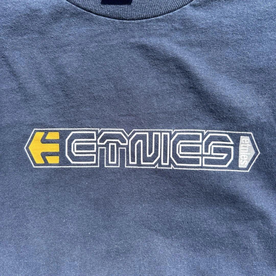 oldskate XL 90s USA製 etnies Tシャツ Navy