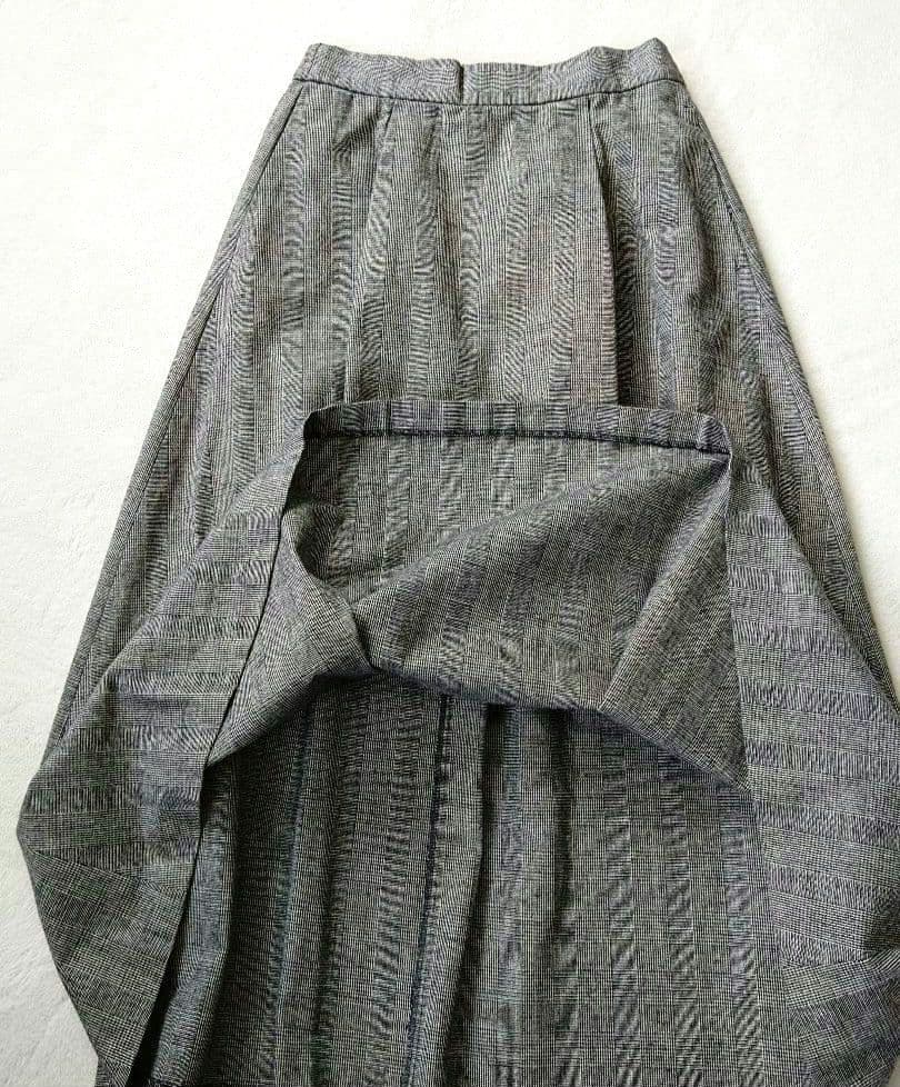 【美品】☆かぐれ☆ウールコットンチェックスカート　ロングスカート