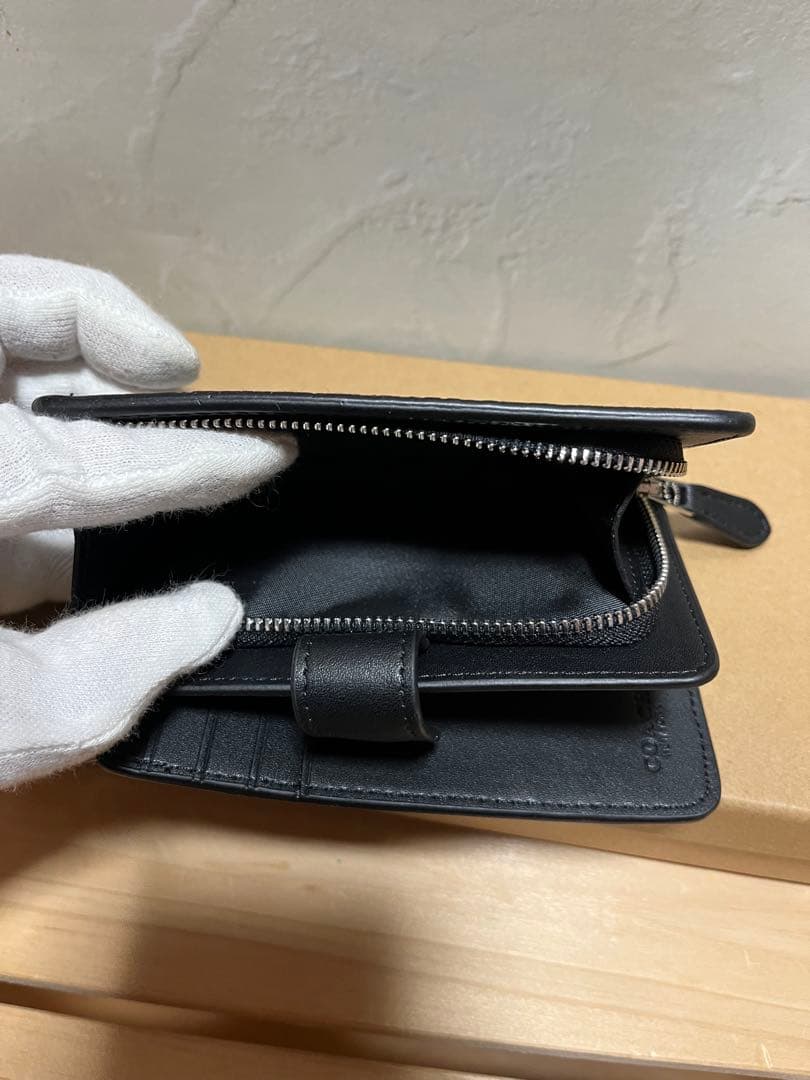 ✨️新品未使用✨️COACH 折り財布 ブラック シグネチャー