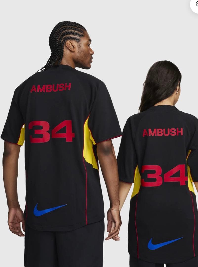 NIKE×AMBUSH JERSEY TOP / Tシャツ 黒 XL