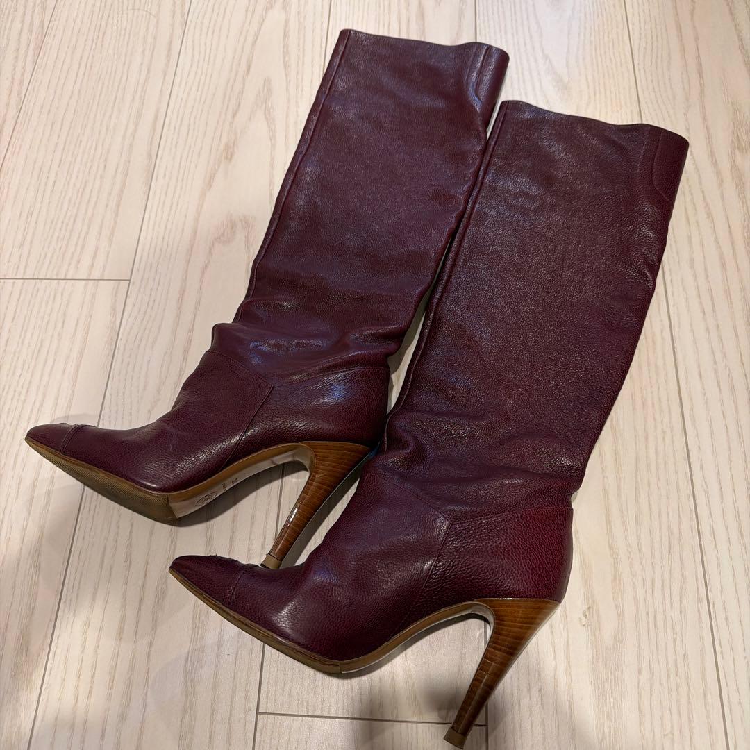 シャネル　ロングブーツ　37
