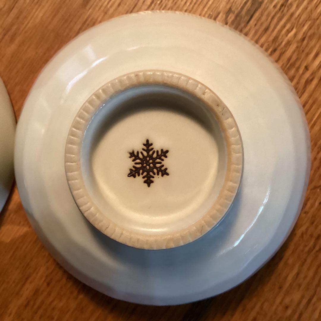 サンエフ健康陶器　くるみ茶碗 小雪(2個セット)パスタ・カレー皿2個セット
