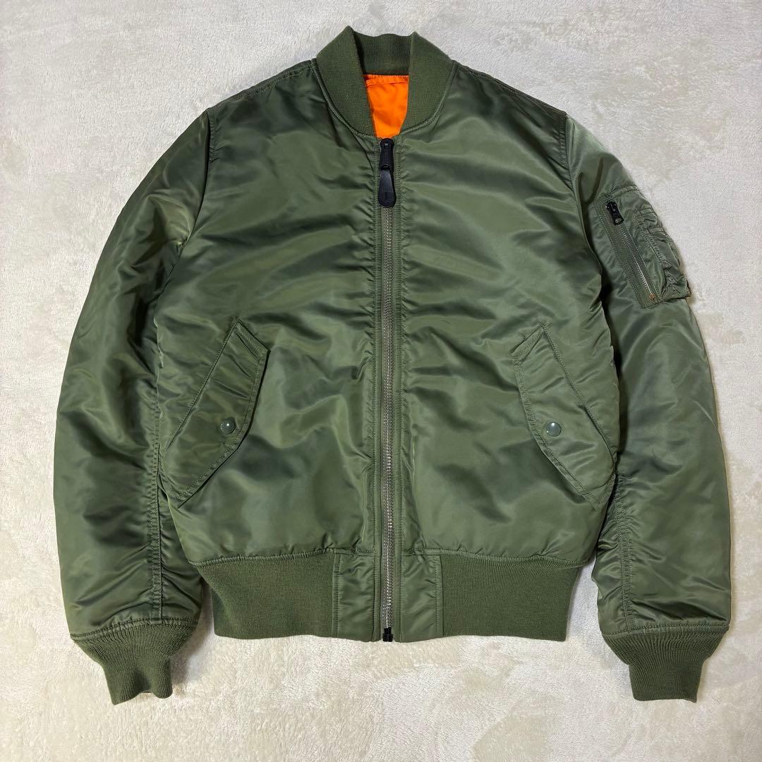 【美品】ALPHA MA-1 フライトジャケット M カーキ セージグリーン