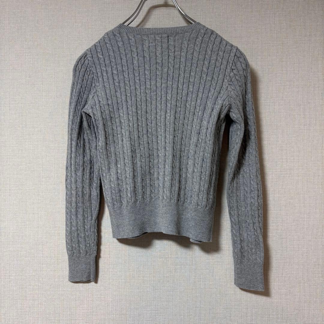 ポロラルフローレンコットンニットカーディガンキッズMグレー系