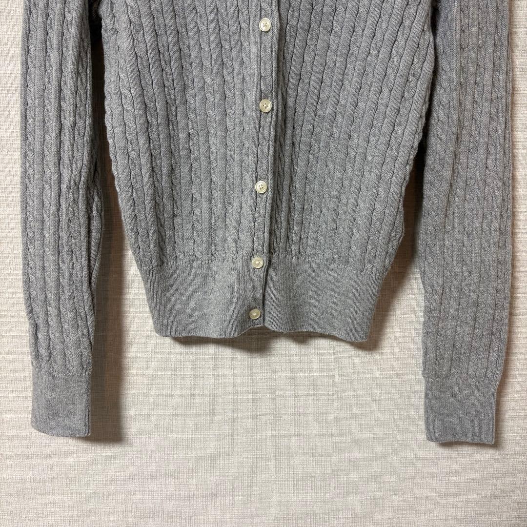 ポロラルフローレンコットンニットカーディガンキッズMグレー系