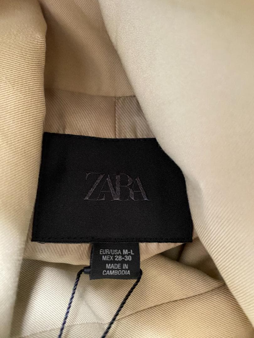 ZARA！ ショートトレンチコート ライトゴールデンブラウン M～L