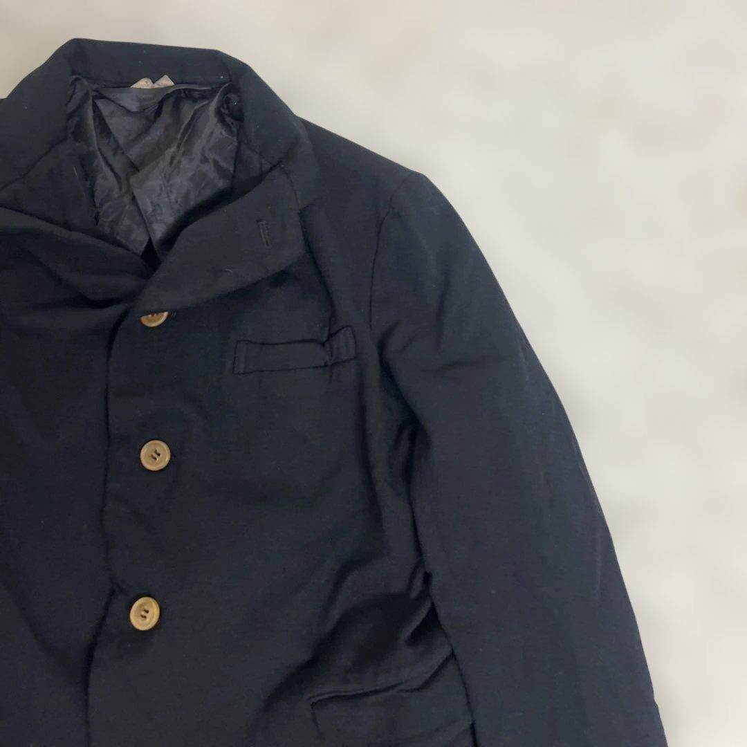 COMME des GARCONS ポリ　伸縮　変形　テーラード　黒　Mサイズ