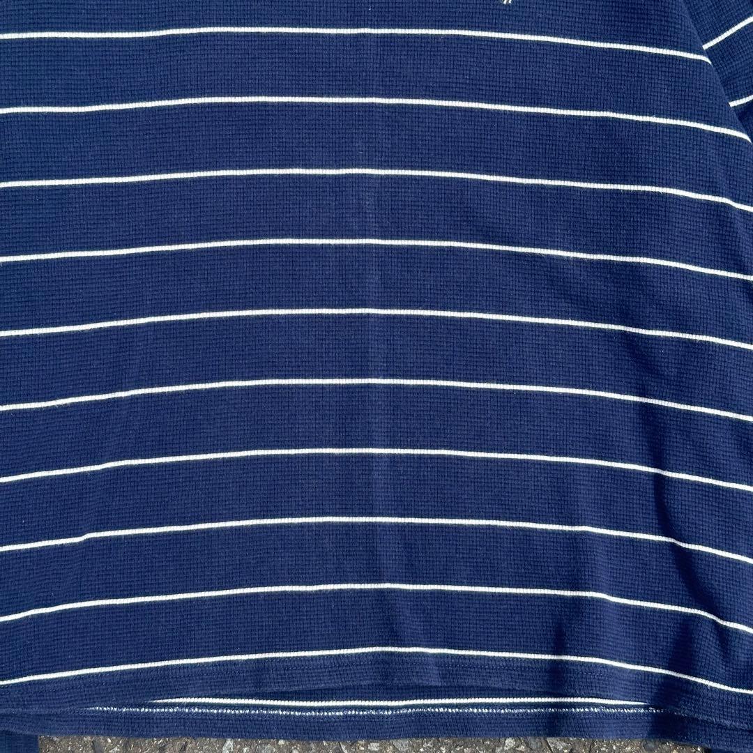 POLO RALPH LAUREN ボーダーサーマルロンT ワッフル 短丈