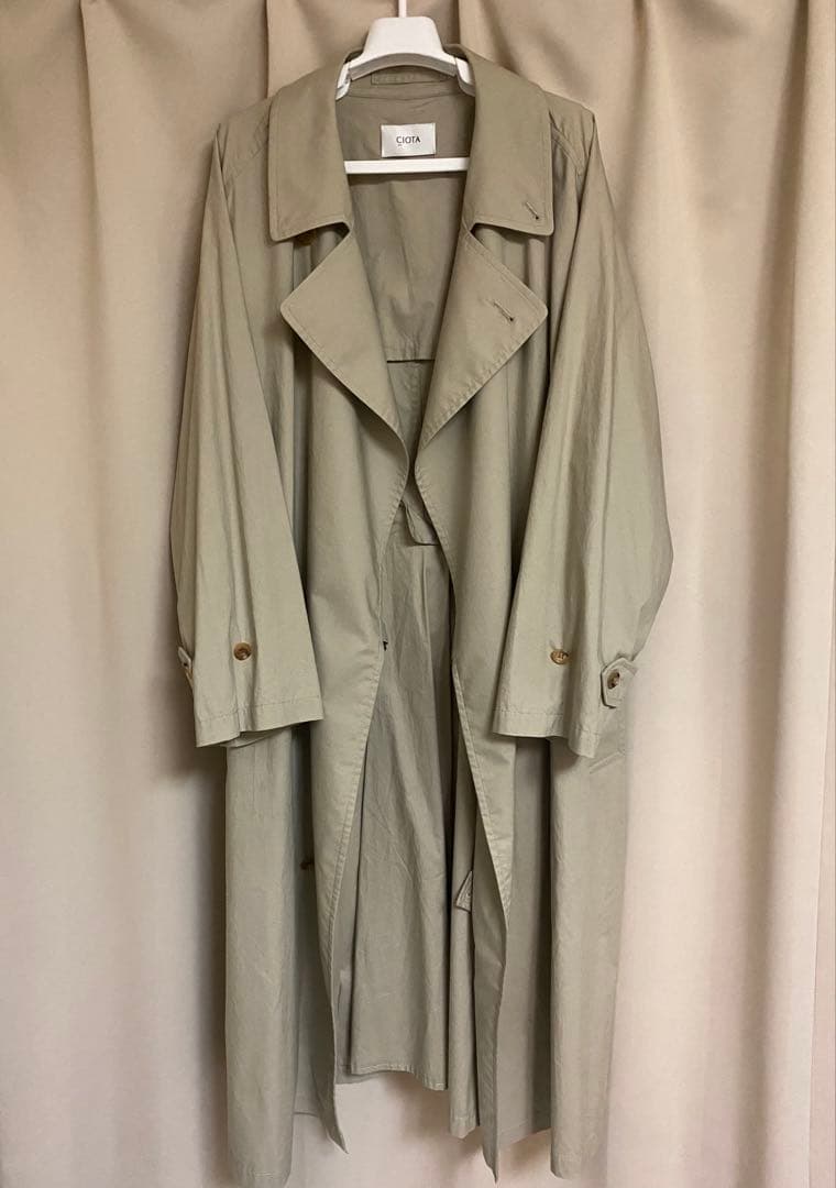 CIOTA シオタ　21SS スビンコットン　タイロッケンコート ベージュ