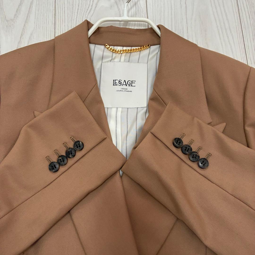 美品✨ジャーナルスタンダード レサージュ　ダブルジャケット　ブラウン