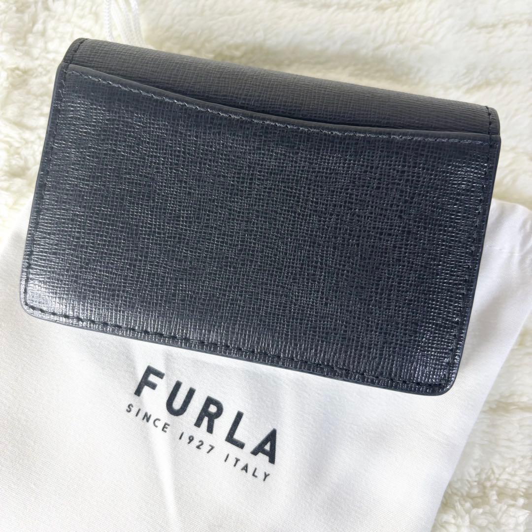 【FURLA】フルラ 美品 名刺入れ カード入れ ブラック カードホルダー