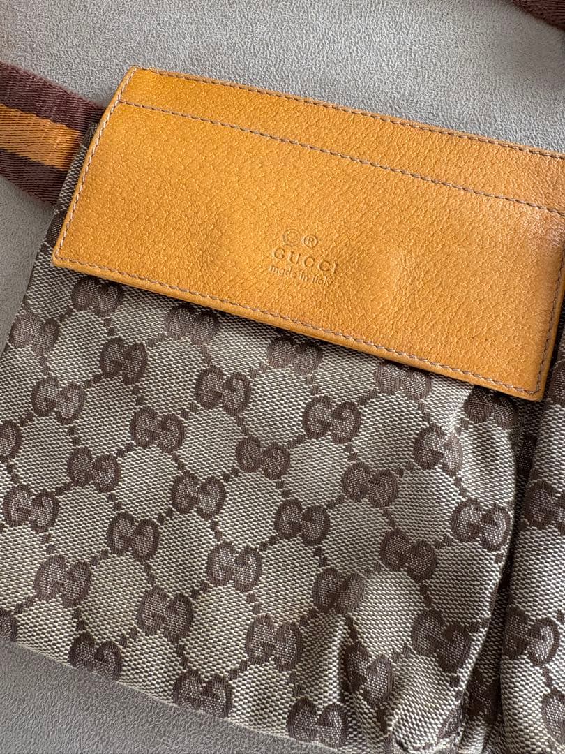 ら*む様 【GUCCI】GGキャンパス ウエストポーチ 専用布袋付