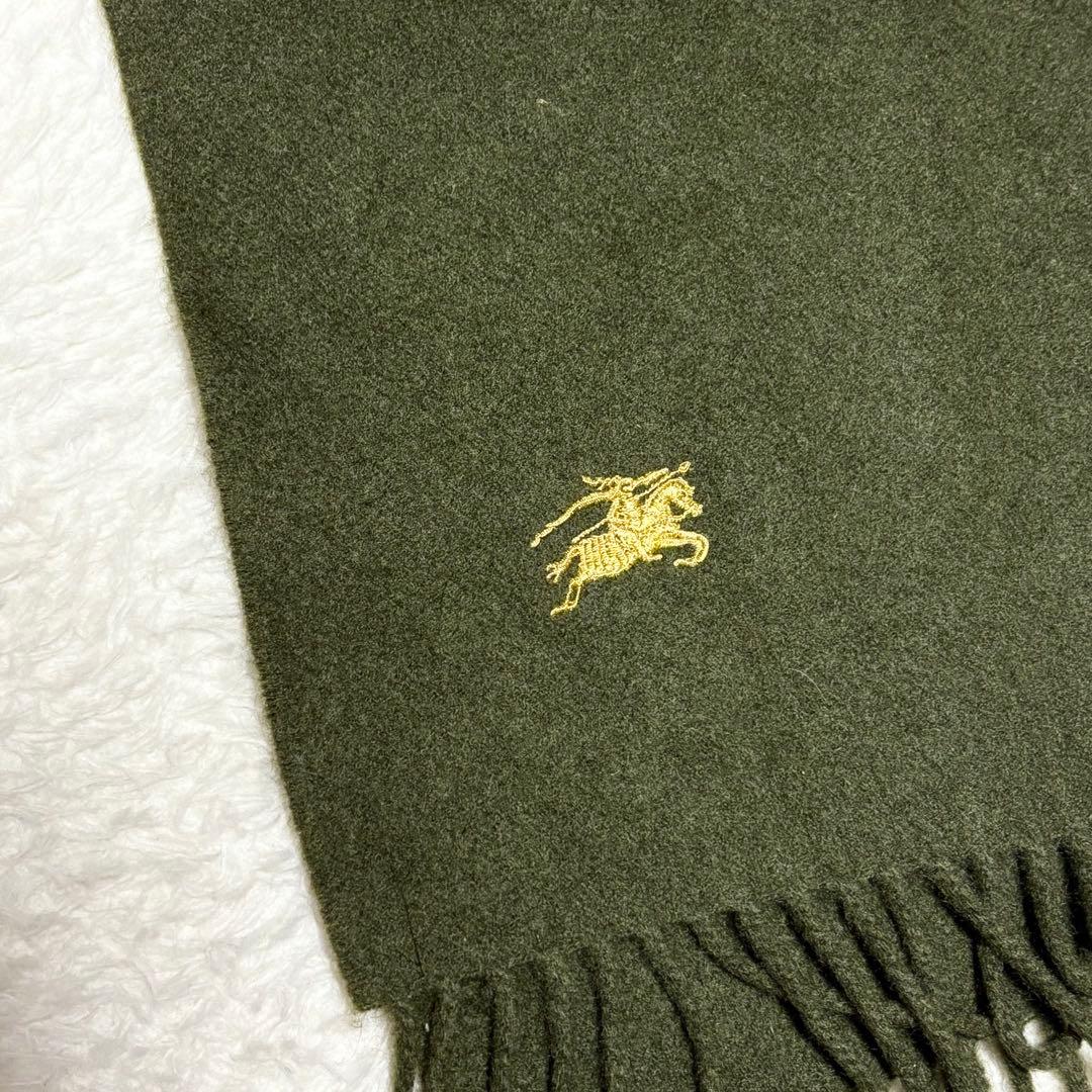 バーバリー Burberry マフラー カシミヤ100% 大判 グリーン