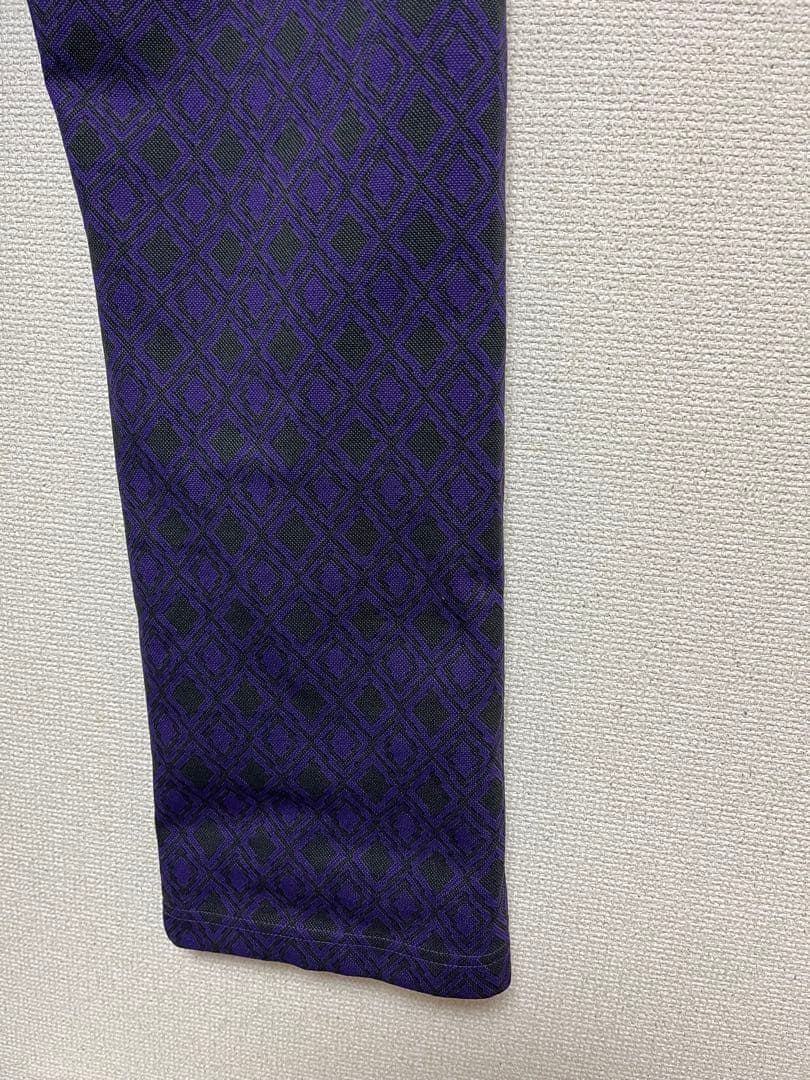 needles トラックパンツ　XS 総柄　紫色の幾何学模様カジュアルパンツ