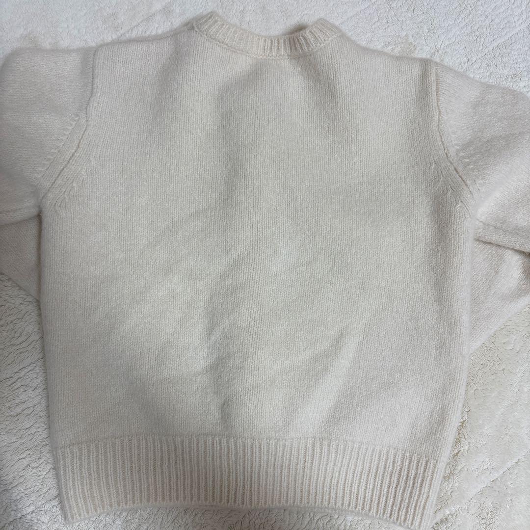 トップス eaphi WOOL KNIT LOGO CARDIGAN