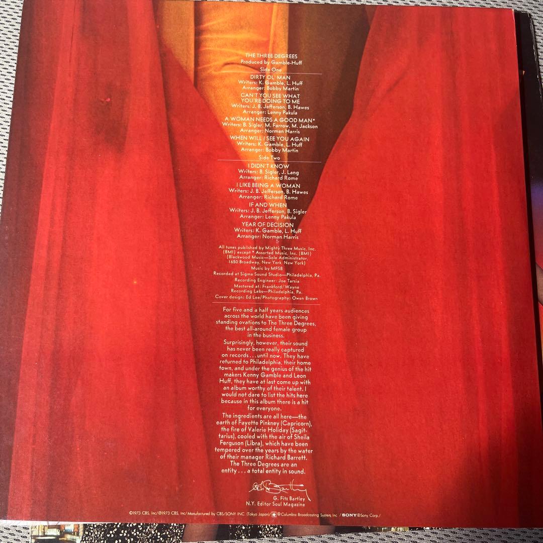 極美品 LP 4作品セット 全て日本盤 スリー・ディグリーズ レコード