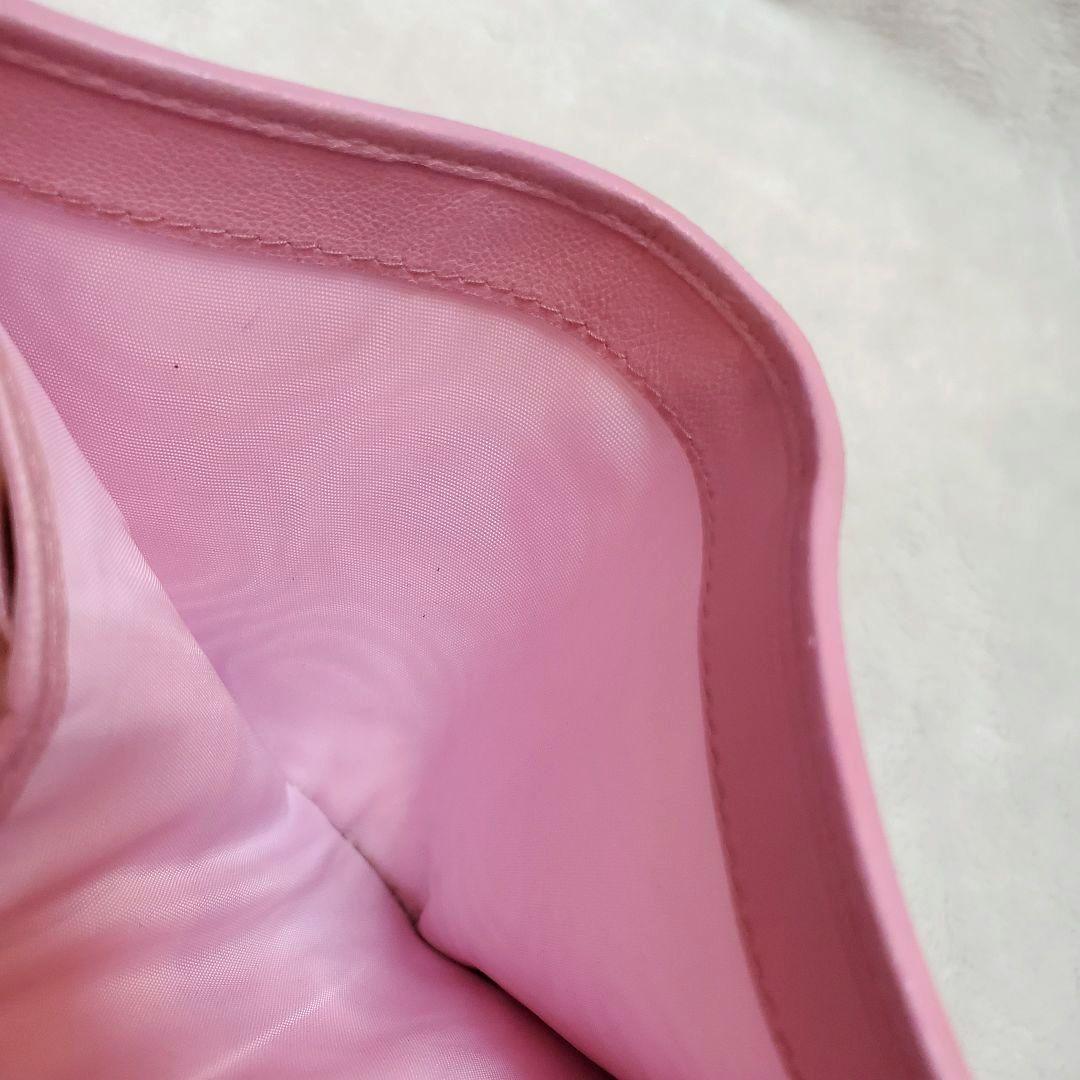 美品 MIU MIU マテラッセ 折り財布 L字ファスナー ピンク
