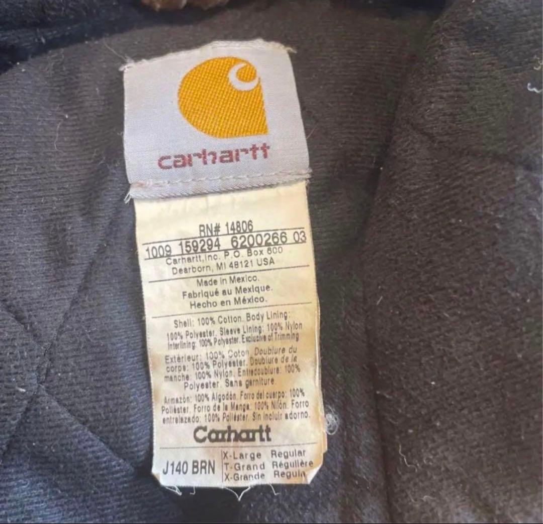 Carhartt フード付きジャケット ベージュ ダックパーカー 古着