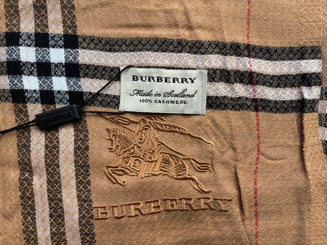 BURBERRY カシミヤ ストール ベージュ チェック