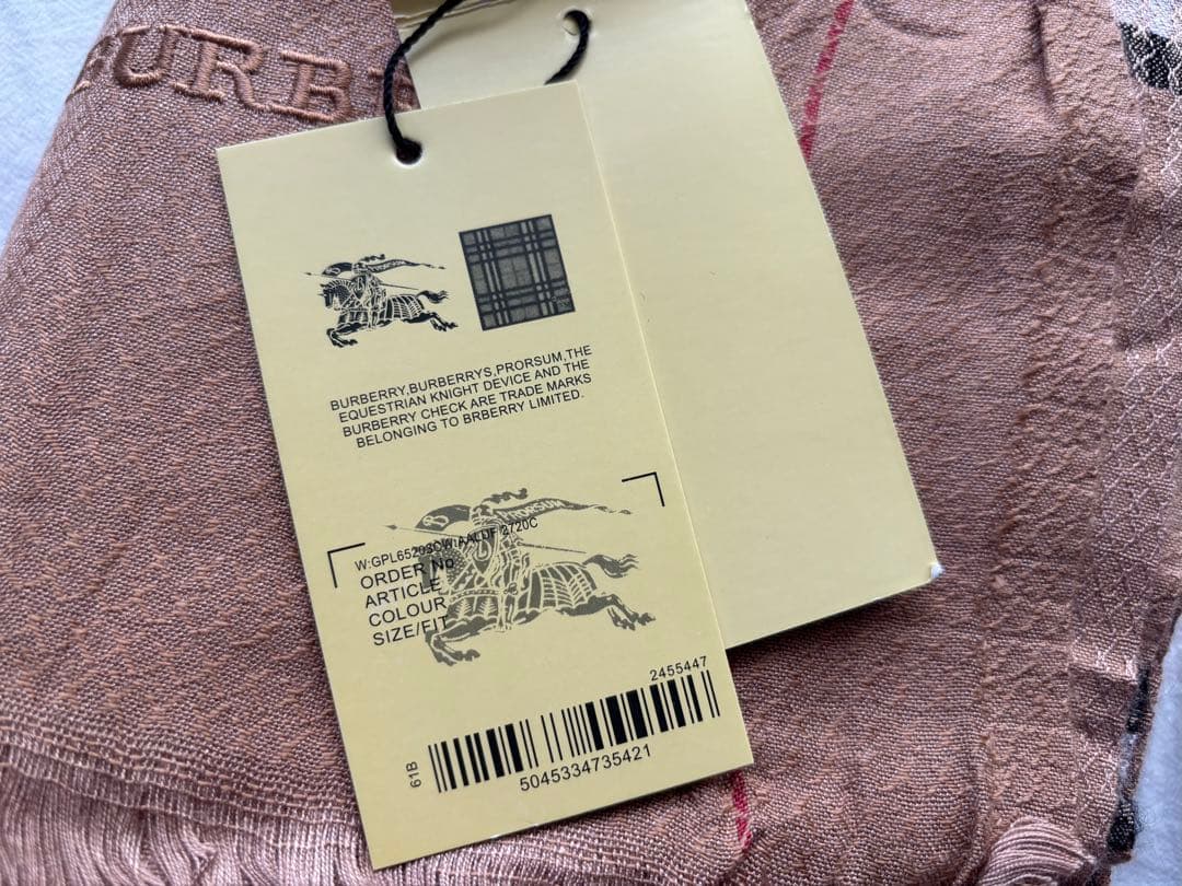 BURBERRY カシミヤ ストール ベージュ チェック