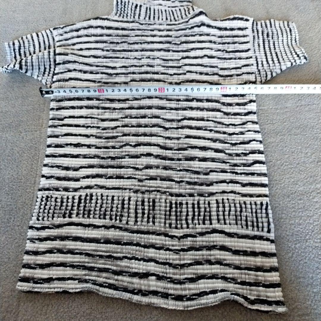 ISSEY MIYAKE ストライプ ハイネック 半袖