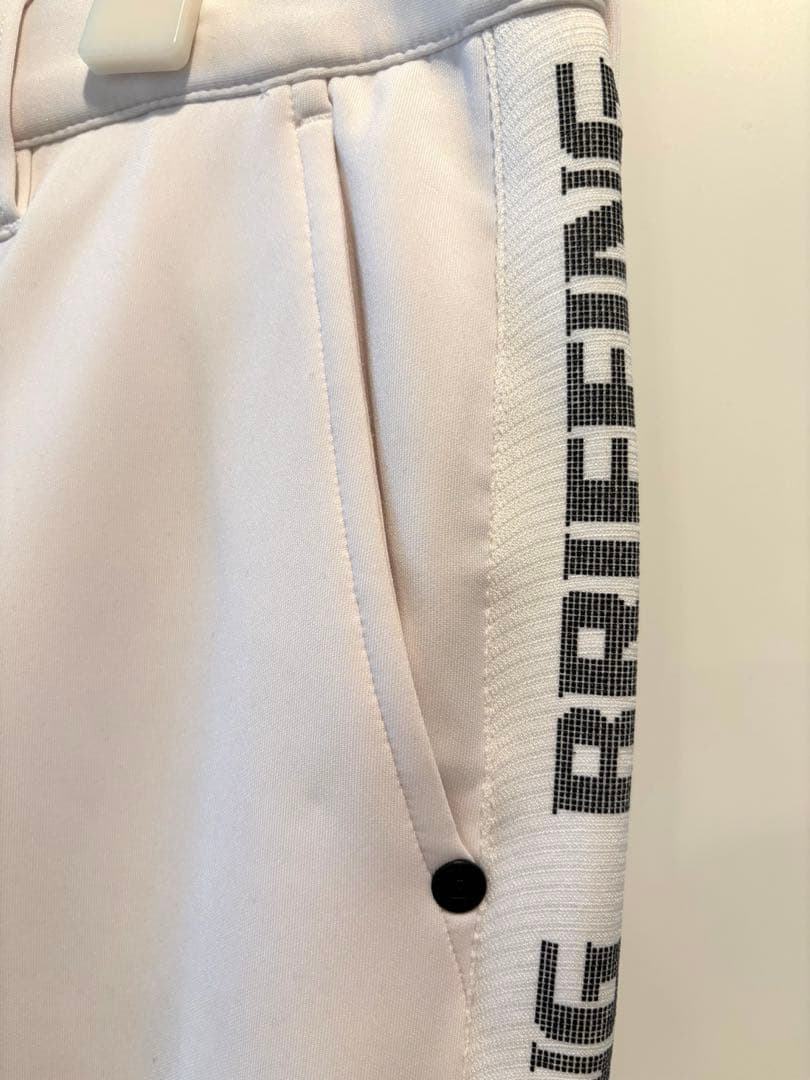 BRIEFING SIDE LOGO LINE SLIM PANTS ホワイト