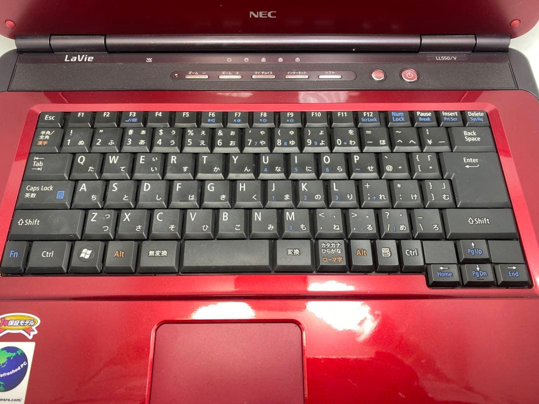 NEC LaVie ノートPC レッド ACアダプター付き