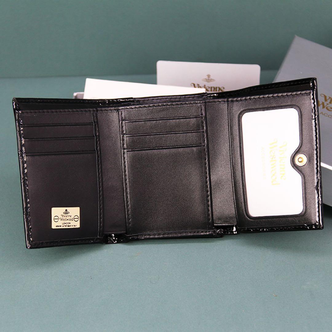 Vivienne Westwood ブラック三つ折り財布 ＃33556
