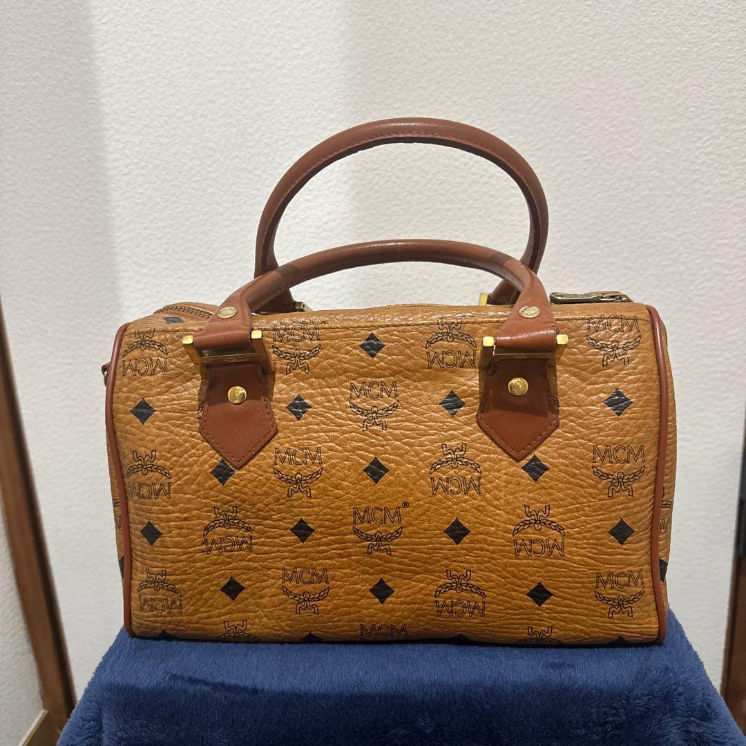 MCM ロゴプリント ボストンバッグ美品