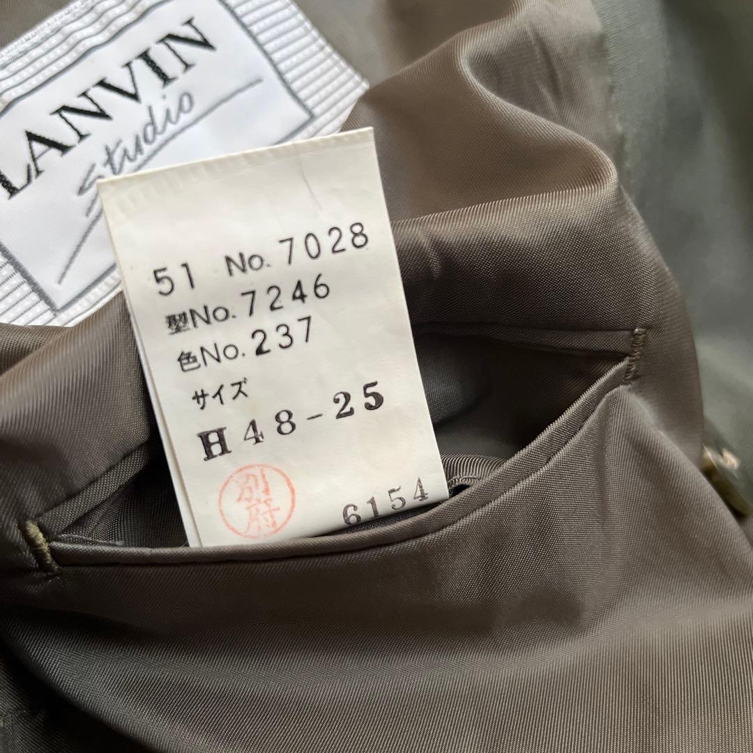 LANVIN studio グリーン スーツ　セットアップ　ジャケット　パンツ