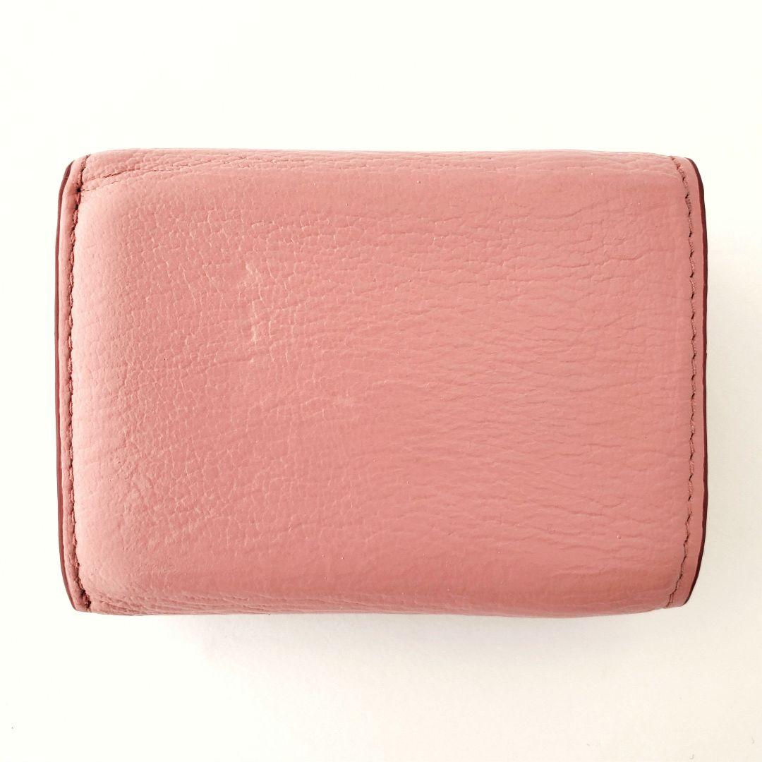 miu miu　3つ折り財布　ラブレター　マドラスラブ　ピンク　ミュウミュウ
