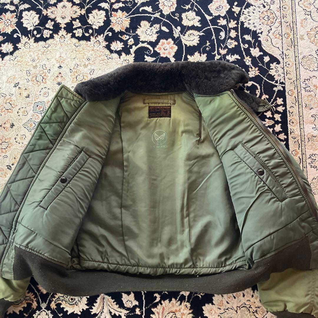 Buzz rickson B-15D フライトジャケット　襟ムートン