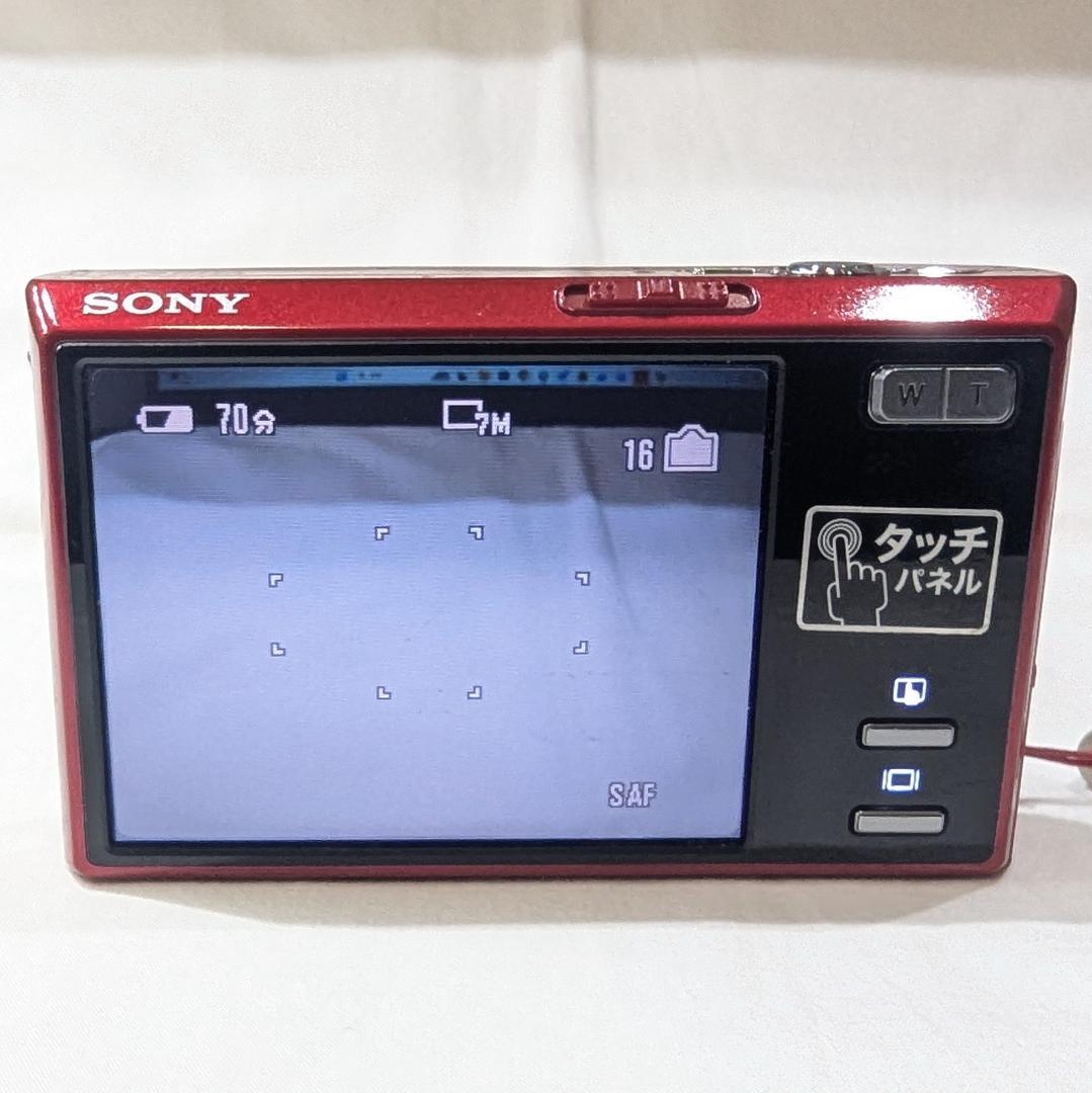 SONY Cyber‑shot DSC‑T50 レッド 通電確認済み