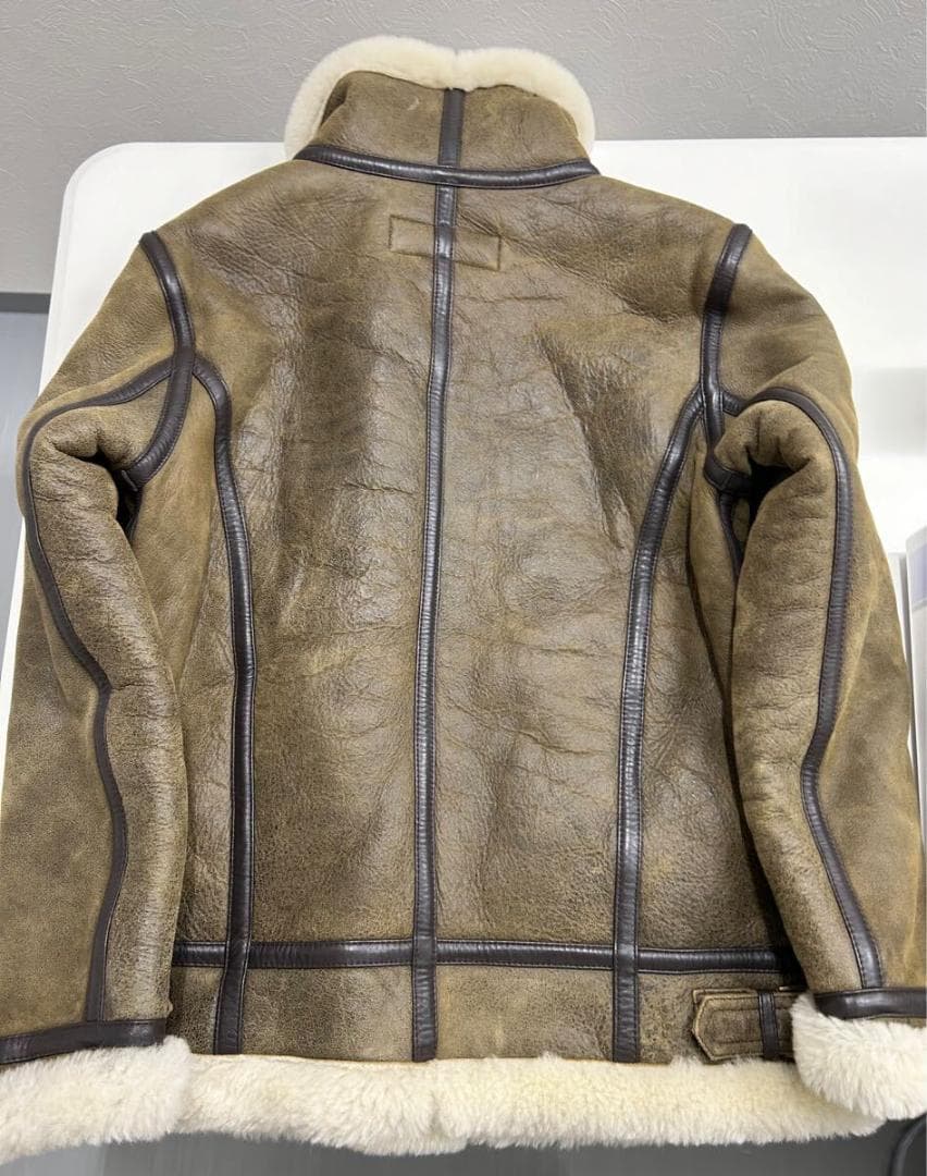 リューグーレザーズ　B-3タイプ ムートンジャケット　裏ボア　極美品　定価9万円