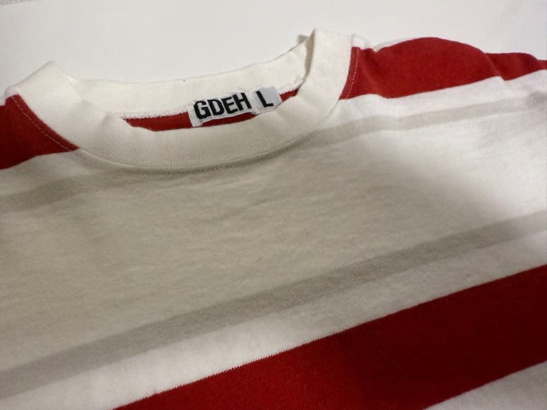 GoodEnoughボーダーロングスリーブTシャツ表記（L）