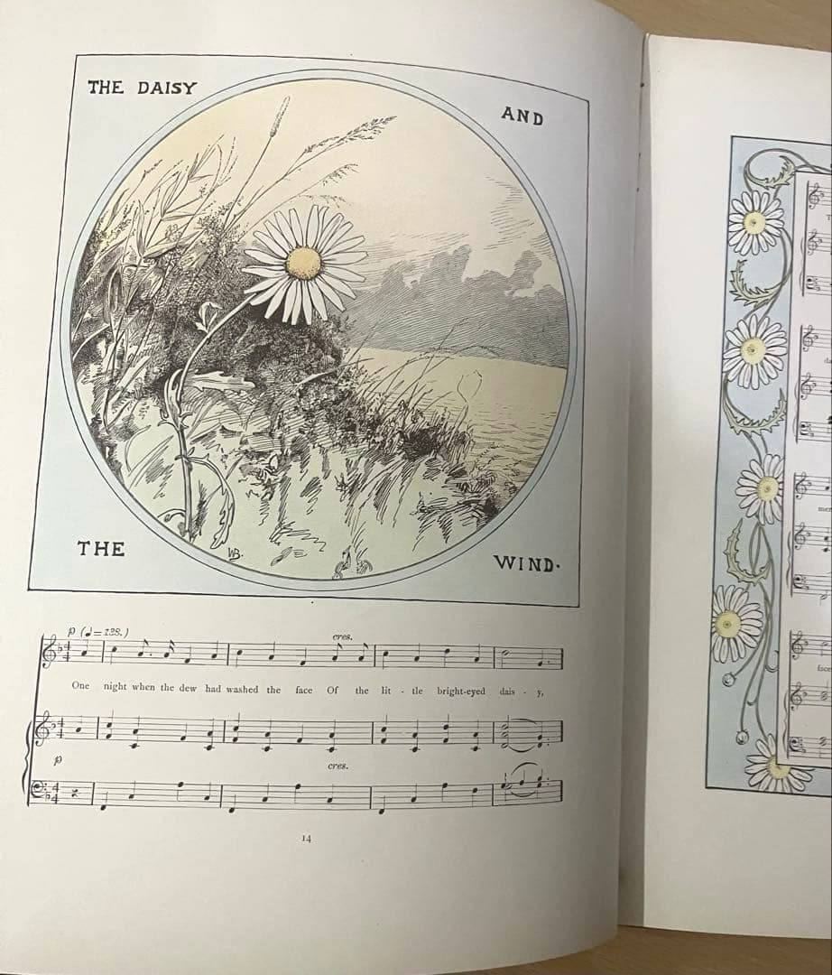 No.457希少 アンティーク 古書 洋書 児童書 樂譜絵本 イギリス童謡
