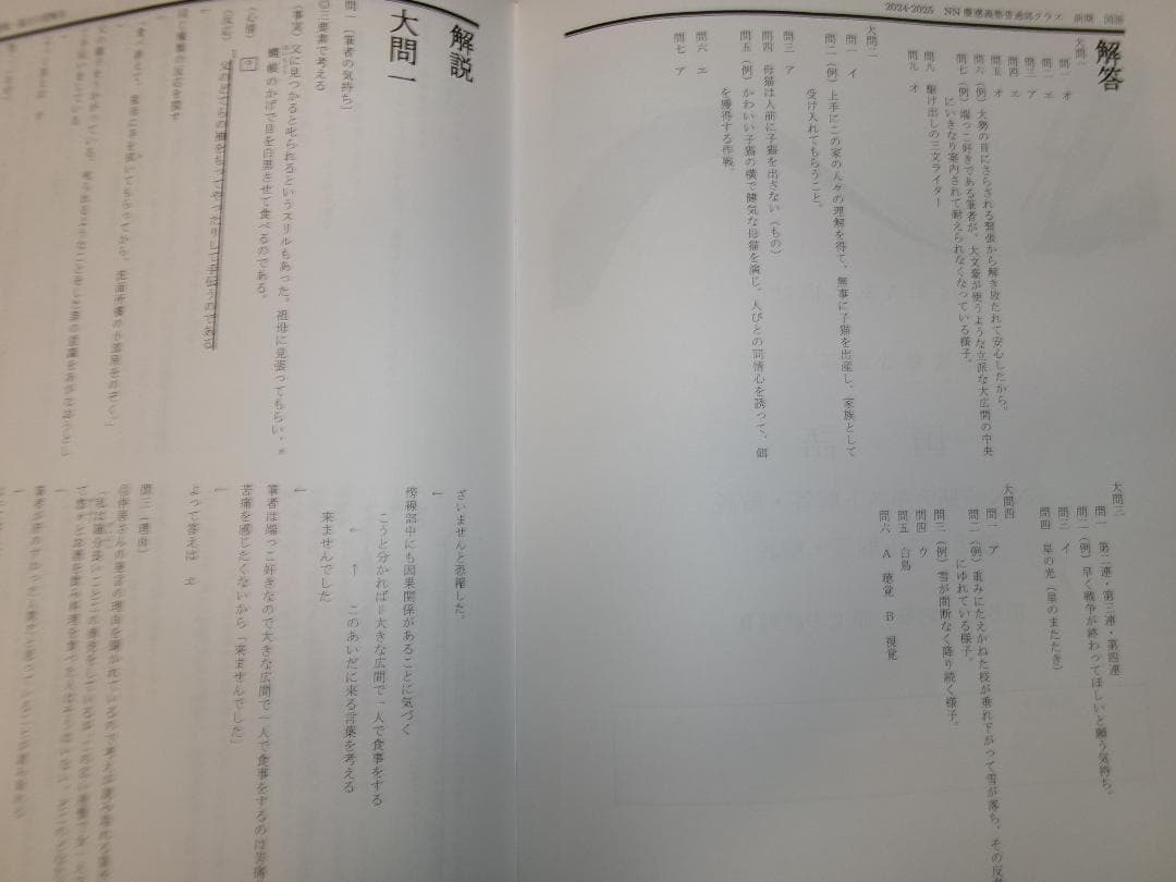 早稲田アカデミー＊６年＊ＮＮ前期＊慶應義塾普通部／国語＊全６回完全版＊２０２４年