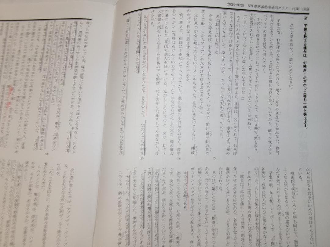 早稲田アカデミー＊６年＊ＮＮ前期＊慶應義塾普通部／国語＊全６回完全版＊２０２４年