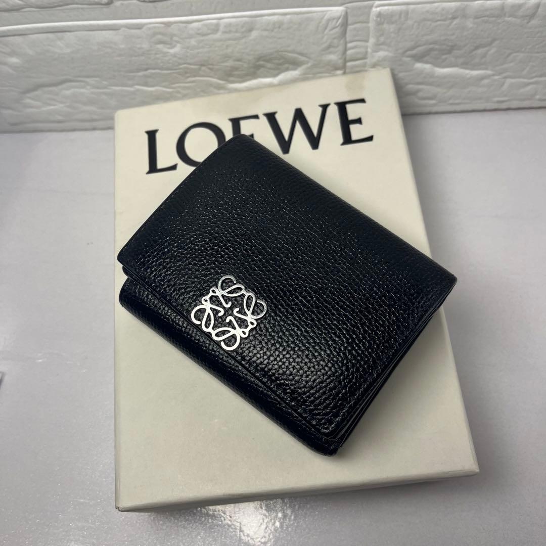 LOEWE ロエベ　アナグラム　トライフォールドウォレット　Ｗホック　三つ折り