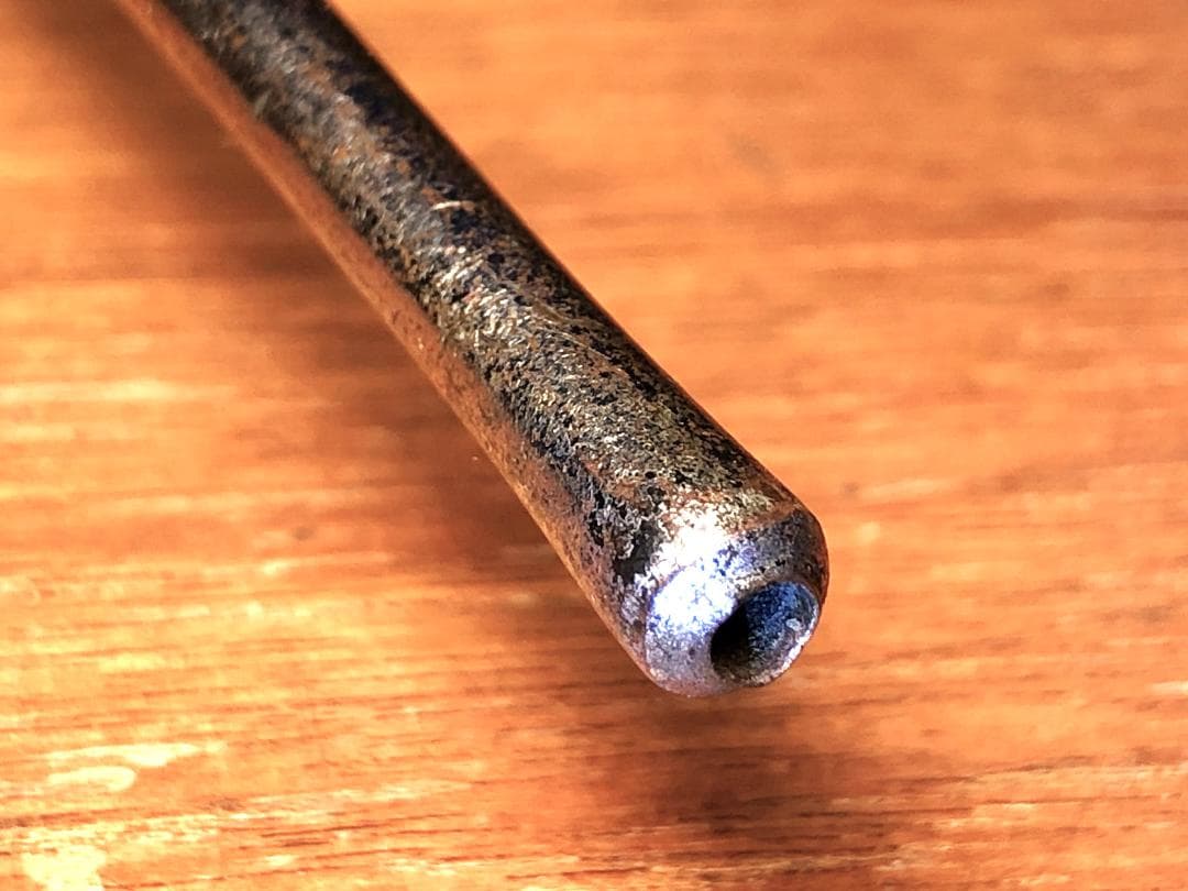 【 豆延銀煙管 】　キセル　12.5ｃｍ　江戸後期