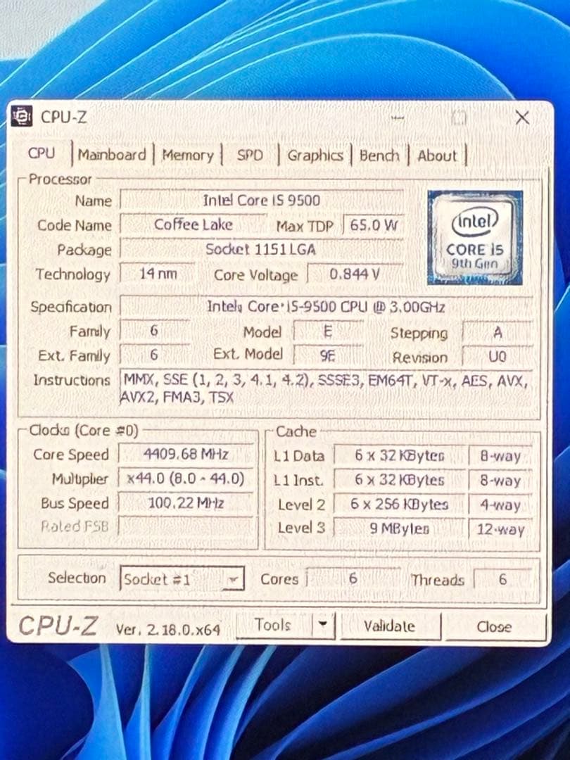i5-9500 動作確認済み