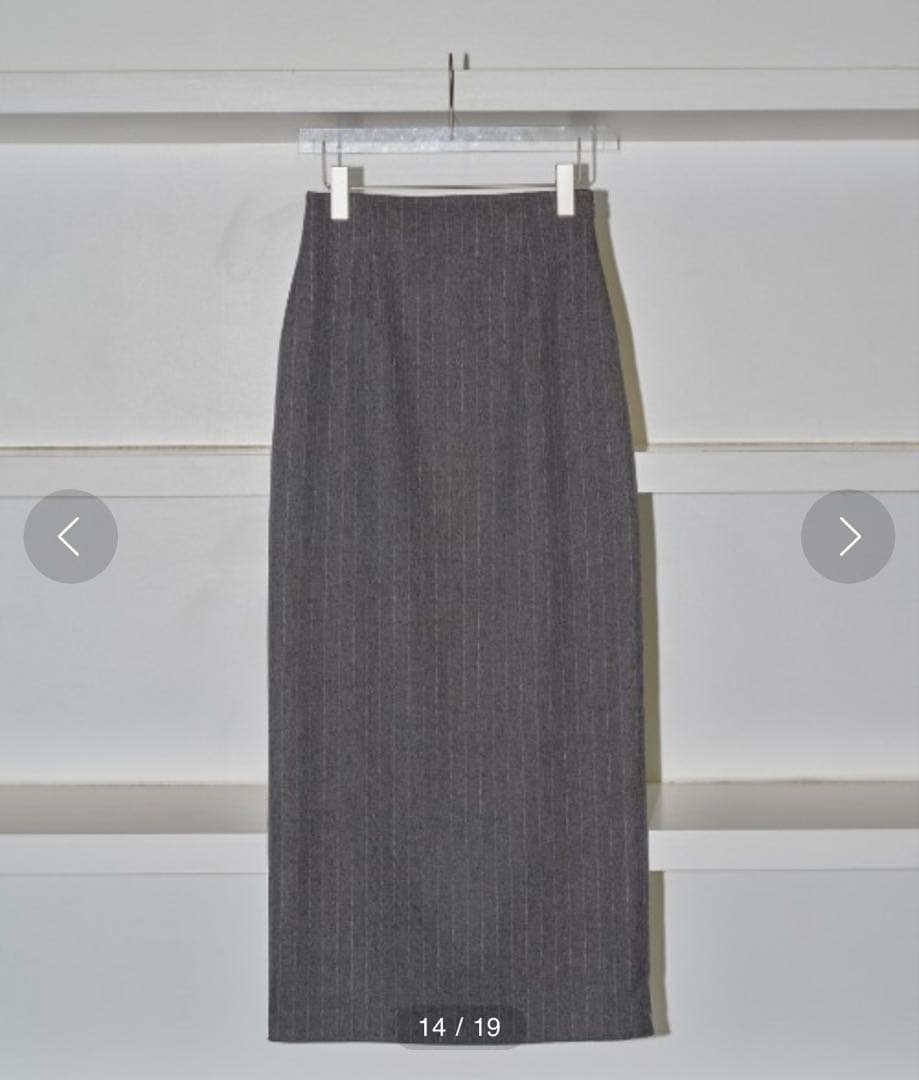 美品✨TODAYFUL ペンシルストライプスカート　38ロングスカート　グレー