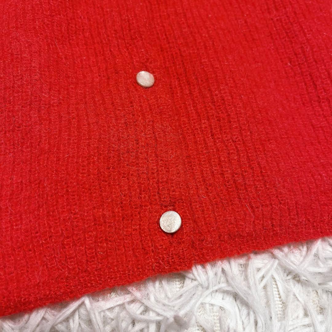 LA MAILLE SEZANE キッドモヘヤ ベビーアルパカ カーディガン 赤