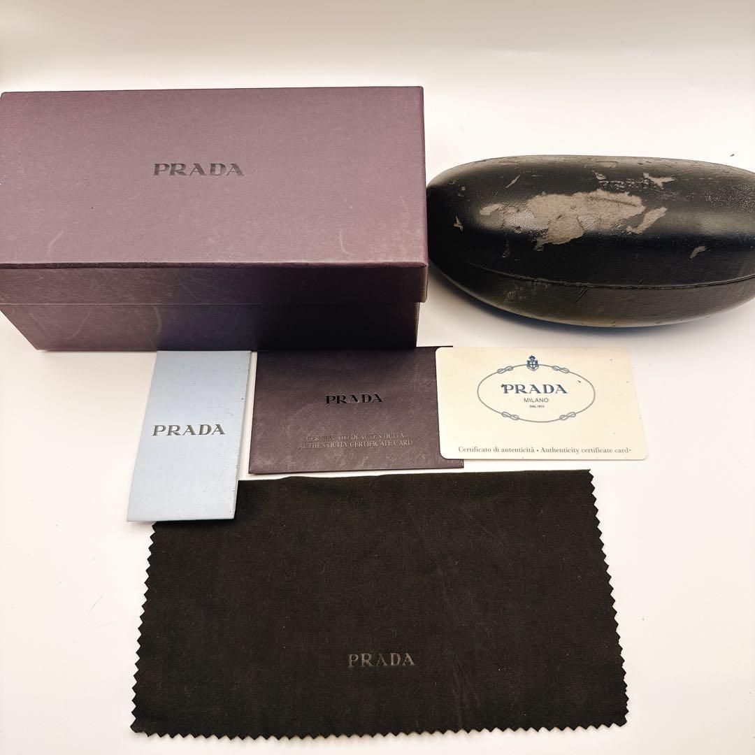 PRADA ワンレンズ リムレス サングラス SPR58F べっ甲 ブラウン