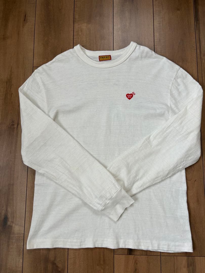 HUMAN MADE ホワイト 長袖Tシャツ