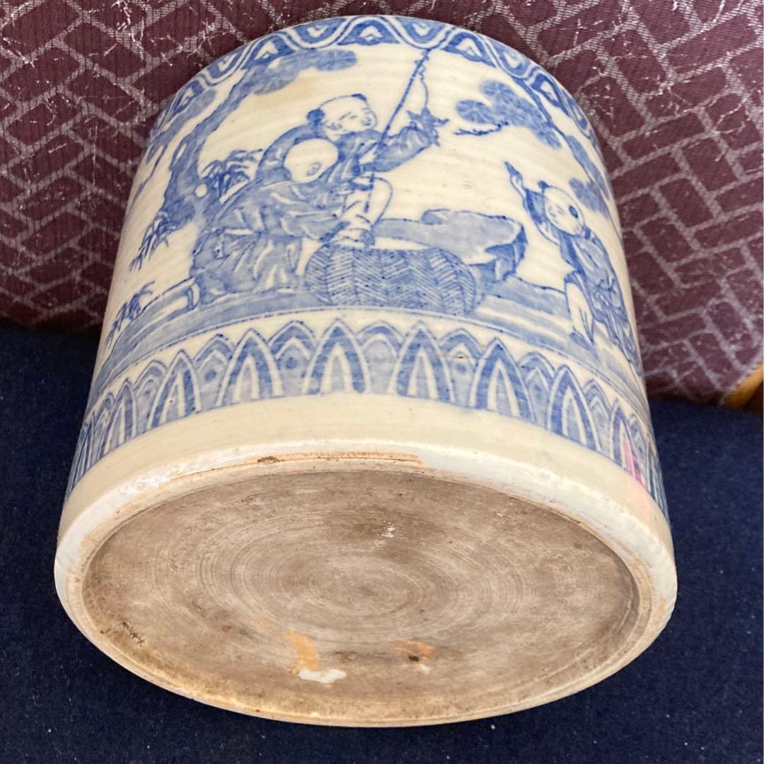 唐子紋水指　　茶道具